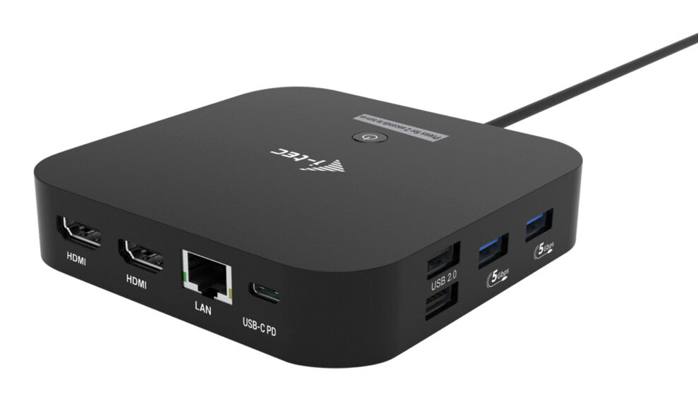 i-tec C31DUALHDMIDOCKPD dockningsstationer för bärbara datorer Kabel USB 3.2 Gen 2 (3.1 Gen 2) Type-C Svart