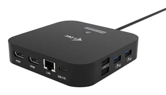 i-tec C31DUALHDMIDOCKPD dockningsstationer för bärbara datorer Kabel USB 3.2 Gen 2 (3.1 Gen 2) Type-C Svart