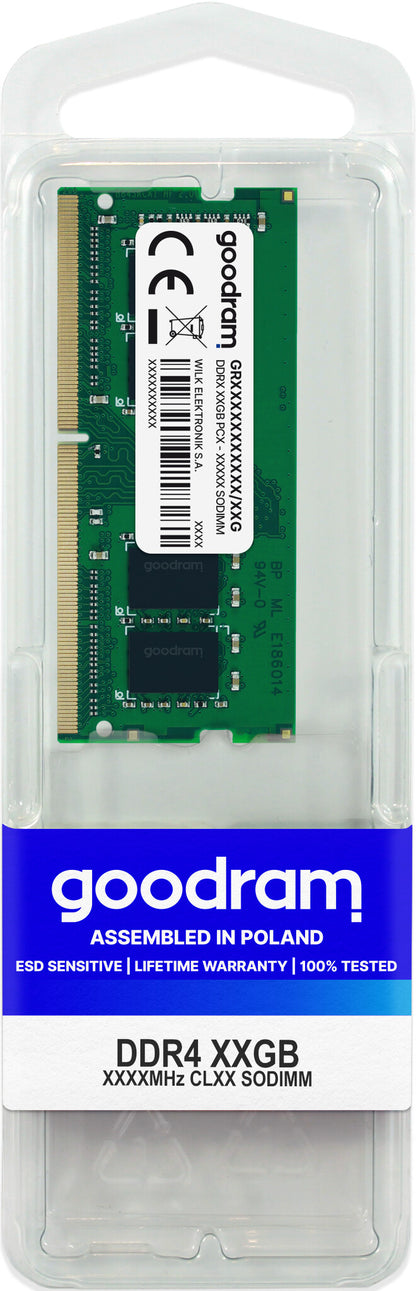 Goodram GR3200S464L22/16G RAM-minnen 16 GB 1 x 16 GB DDR4 3200 MHz