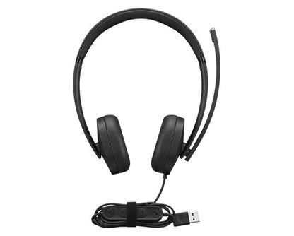 Lenovo 4XD1P83425 hörlur och headset Kabel Huvudband Samtal/musik USB Type-A Svart