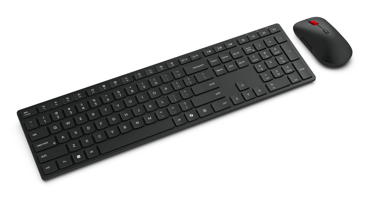Lenovo 4X31S04814 tangentbord Mus inkluderad Kontor Trådlös RF + Bluetooth tyska Svart
