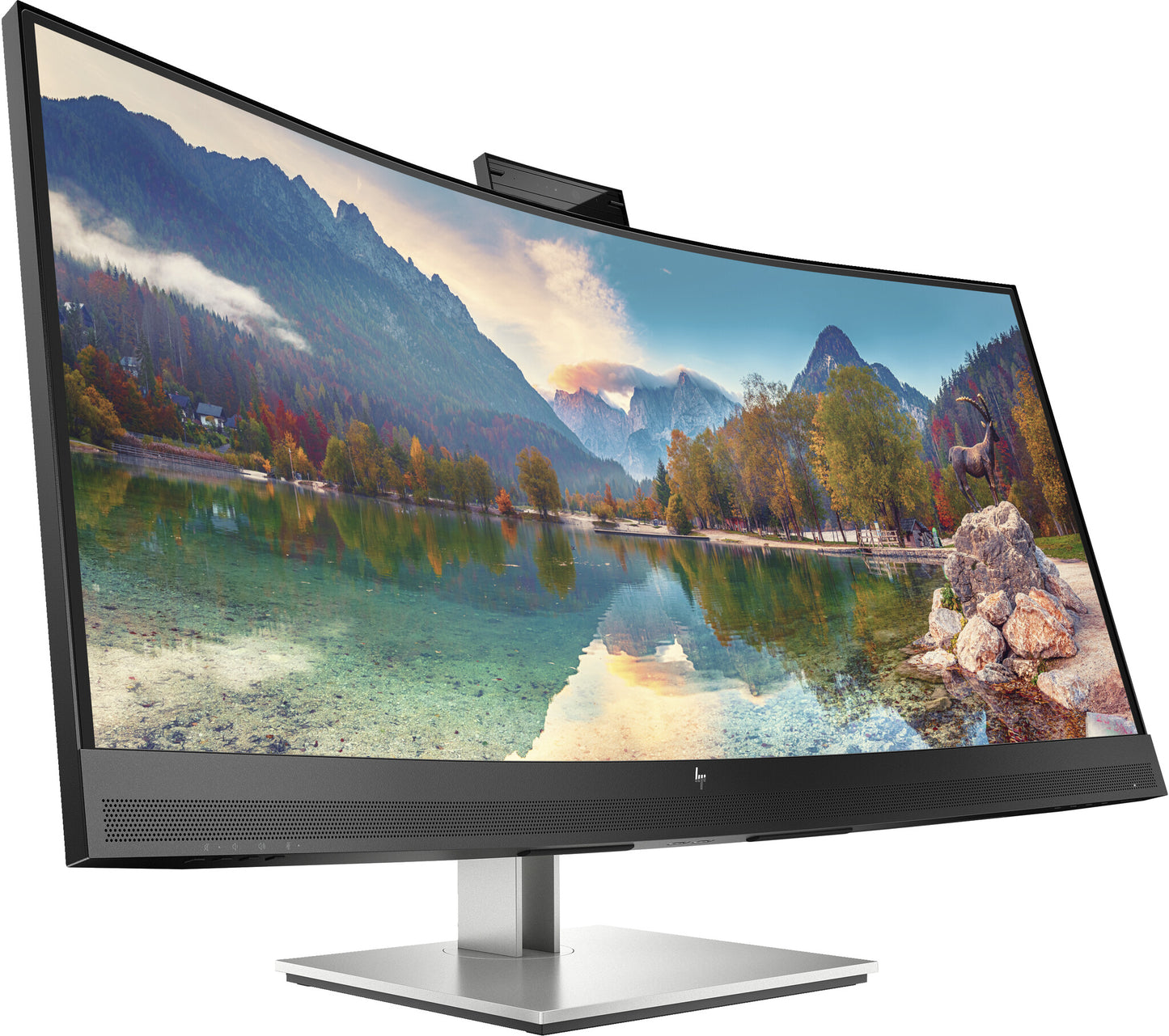 HP E34m G4 välvd WQHD-USB-C-bildskärm för konferenssamtal