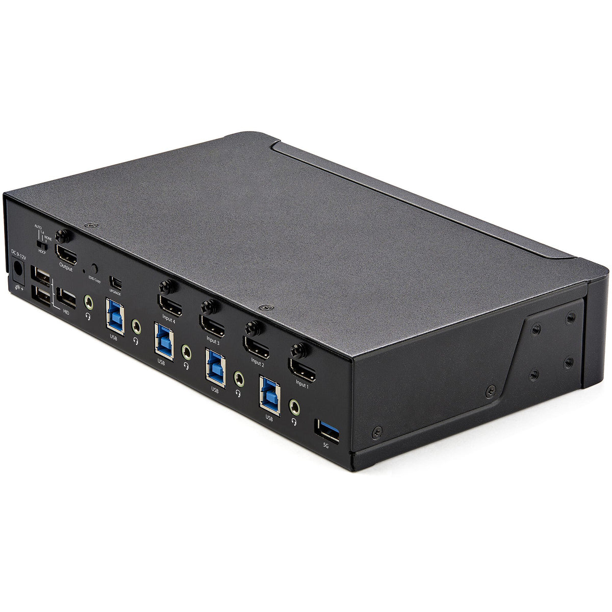 StarTech.com 4-ports HDMI KVM-switch - En skärm 4K 60 Hz Ultra HD HDR - Desktop HDMI 2.0 KVM-switch med 2 portar USB 3.0-hubb (5 Gbit/s) och 4x USB 2.0 HID, ljud - Snabbtangenter för omkoppling - TAA
