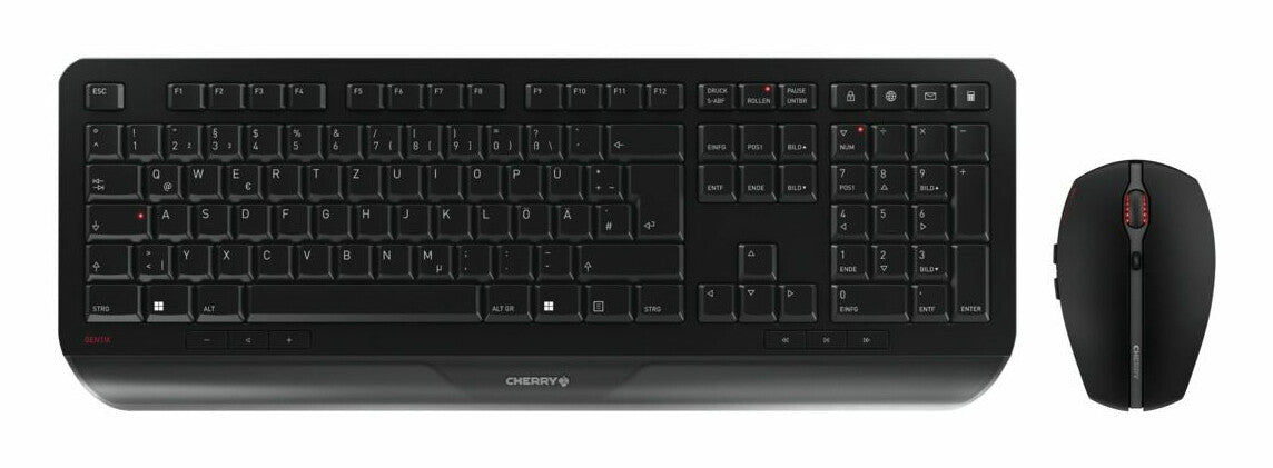 CHERRY JD-7000DE-2 tangentbord Mus inkluderad Hem / Kontor RF Trådlös QWERTZ tyska Svart
