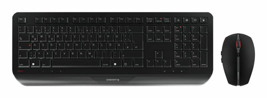 CHERRY JD-7000DE-2 tangentbord Mus inkluderad Hem / Kontor RF Trådlös QWERTZ tyska Svart