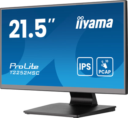 iiyama ProLite T2252MSC-B2AG platta pc-skärmar 54,6 cm (21.5") 1920 x 1080 pixlar Full HD LCD Pekskärm Svart