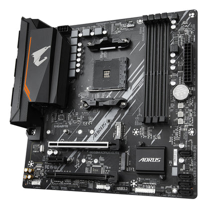 GIGABYTE B550M AORUS ELITE moderkort AMD B550 Uttag AM4 micro ATX