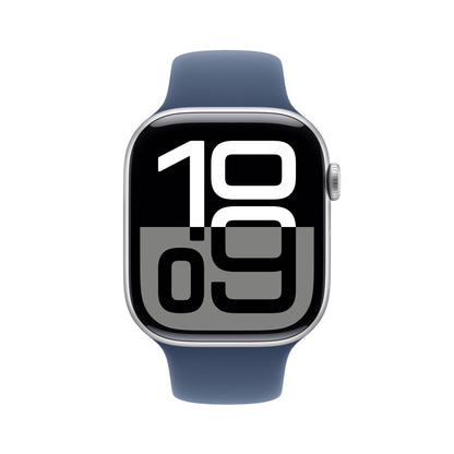 Apple Watch Series 10 OLED 46 mm Digital 416 x 496 pixlar Pekskärm Silver Wi-Fi GPS