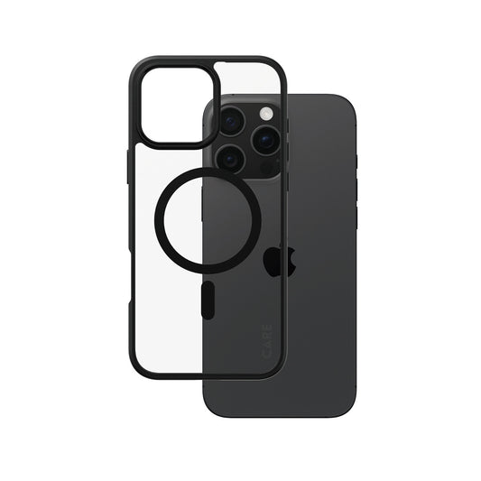 PanzerGlass CARE by ® Flagship Case Transparent Urban Combat w. Black Frame & MagSafe iPhone 16 Pro Max mobiltelefonfodral Omslag Svart