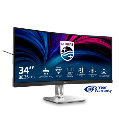 Philips 5000 series 34B2U5600C/23 platta pc-skärmar 86,4 cm (34") 3440 x 1440 pixlar Dual QHD LCD Grå