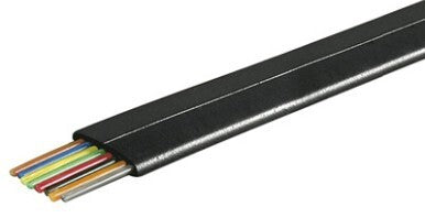 Goobay 93308 telefonkablar 100 m Svart