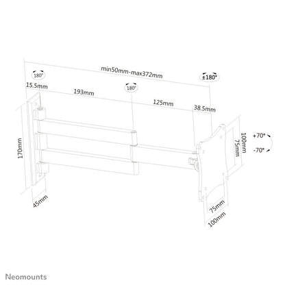 Neomounts FPMA-W830BLACK tv-fäste 68,6 cm (27") Svart
