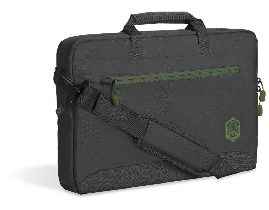 STM STM-117-393P-01 väskor bärbara datorer 40,6 cm (16") Portfölj Svart, Grön