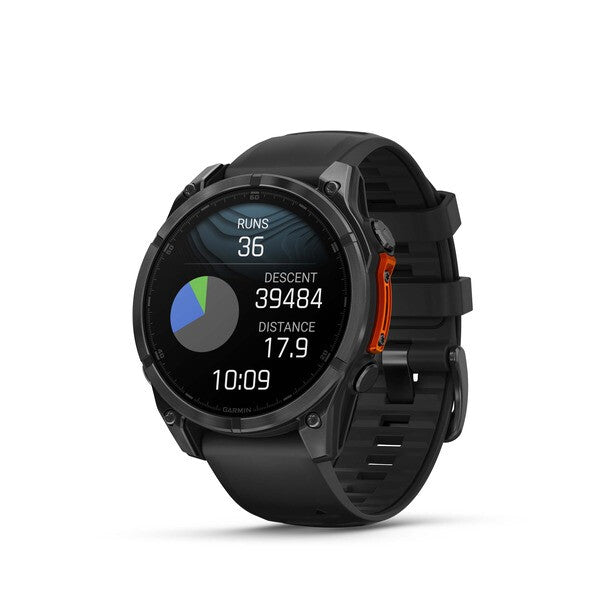 Garmin Fenix 8 3,56 cm (1.4") AMOLED 47 mm Digital 454 x 454 pixlar Pekskärm Svart Wi-Fi GPS
