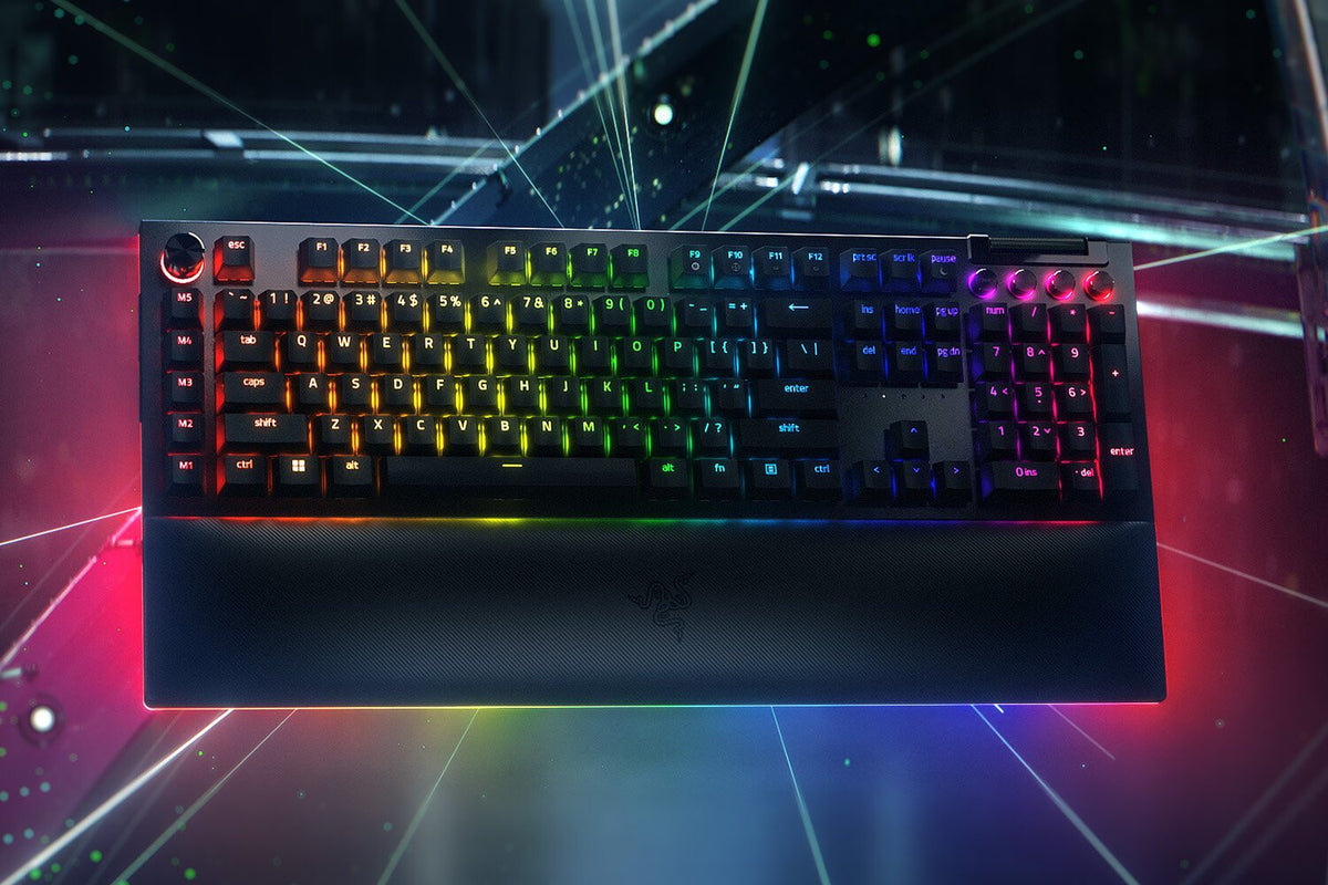 Razer BlackWidow V4 Pro tangentbord Spela USB QWERTZ tyska Svart