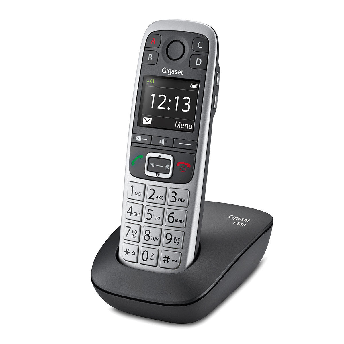 Gigaset E560 Analog telefon/DECT-telefon Svart, Silver