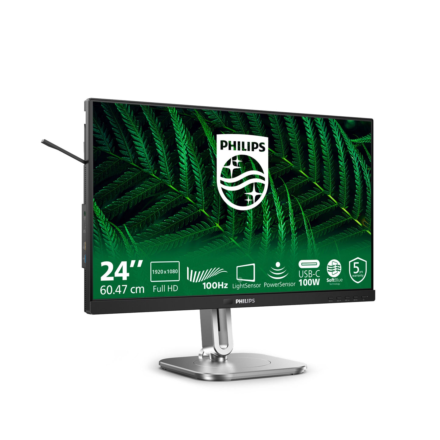 Philips 5000 series 24B2G5301/00 platta pc-skärmar 60,5 cm (23.8") 1920 x 1080 pixlar Full HD LCD Svart