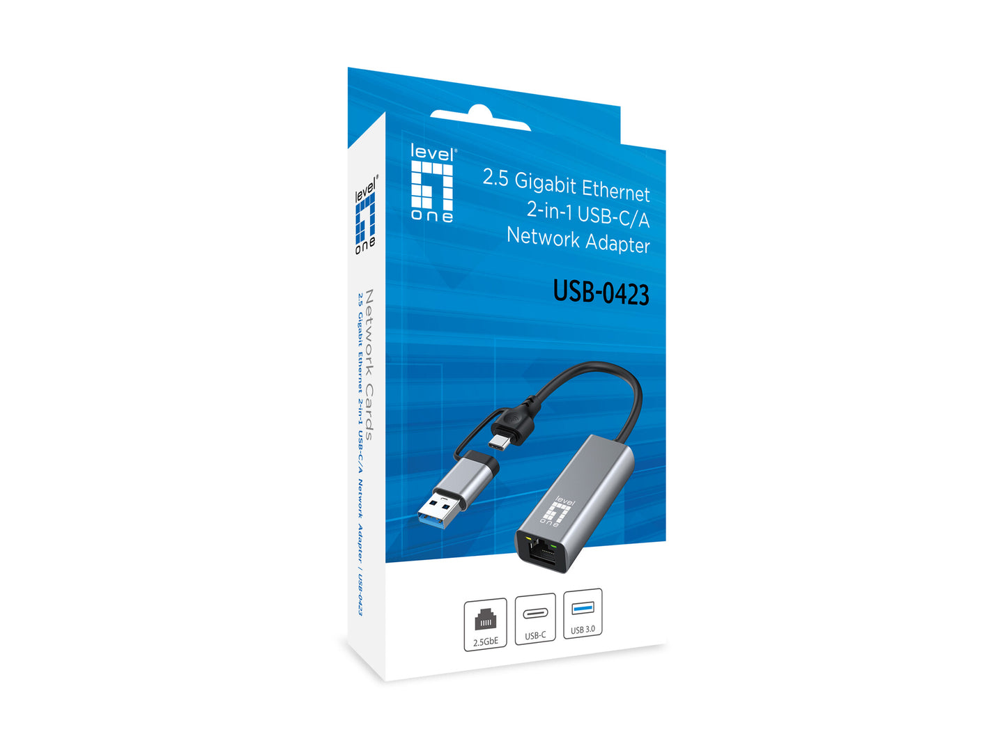 LevelOne USB-0423 nätverkskort Ethernet 2500 Mbit/s