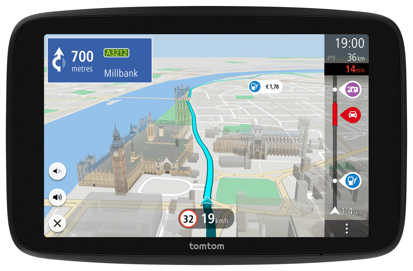 TomTom GO Camper Max navigatorer Fast 17,8 cm (7") Pekskärm 400 g Svart