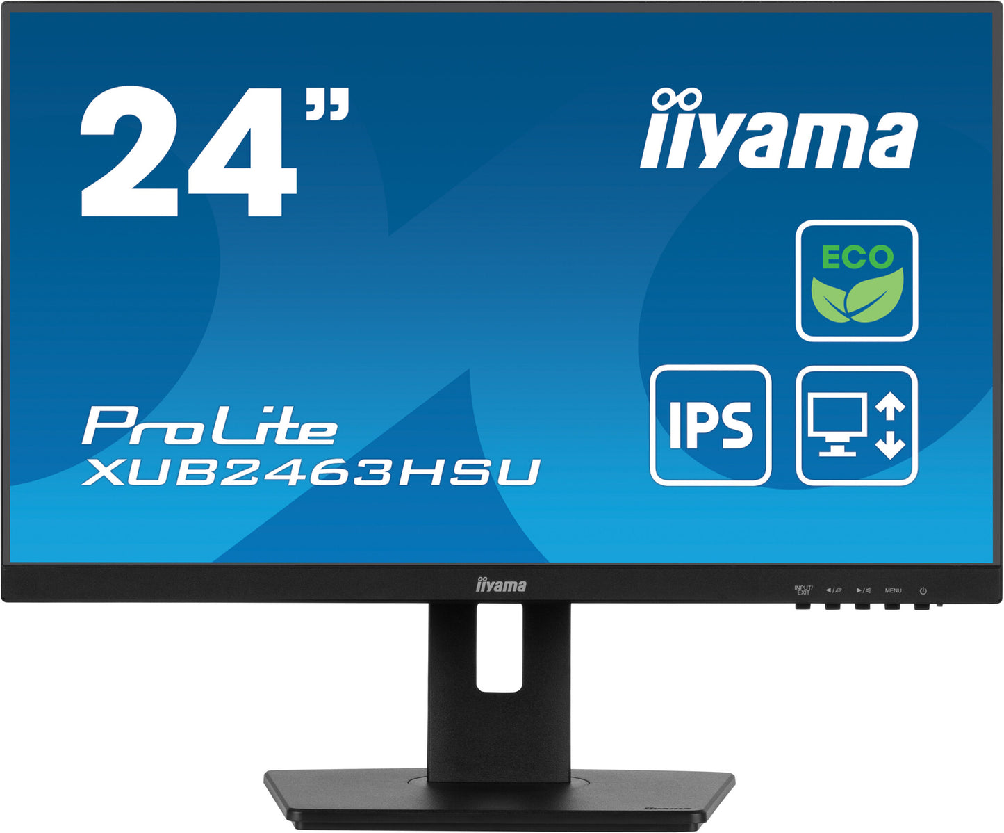 iiyama ProLite XUB2463HSU-B1 platta pc-skärmar 60,5 cm (23.8") 1920 x 1080 pixlar Full HD LED Svart