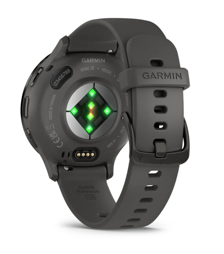 Garmin Venu 3S 3,05 cm (1.2") AMOLED 41 mm Digital 390 x 390 pixlar Pekskärm Grå Wi-Fi GPS