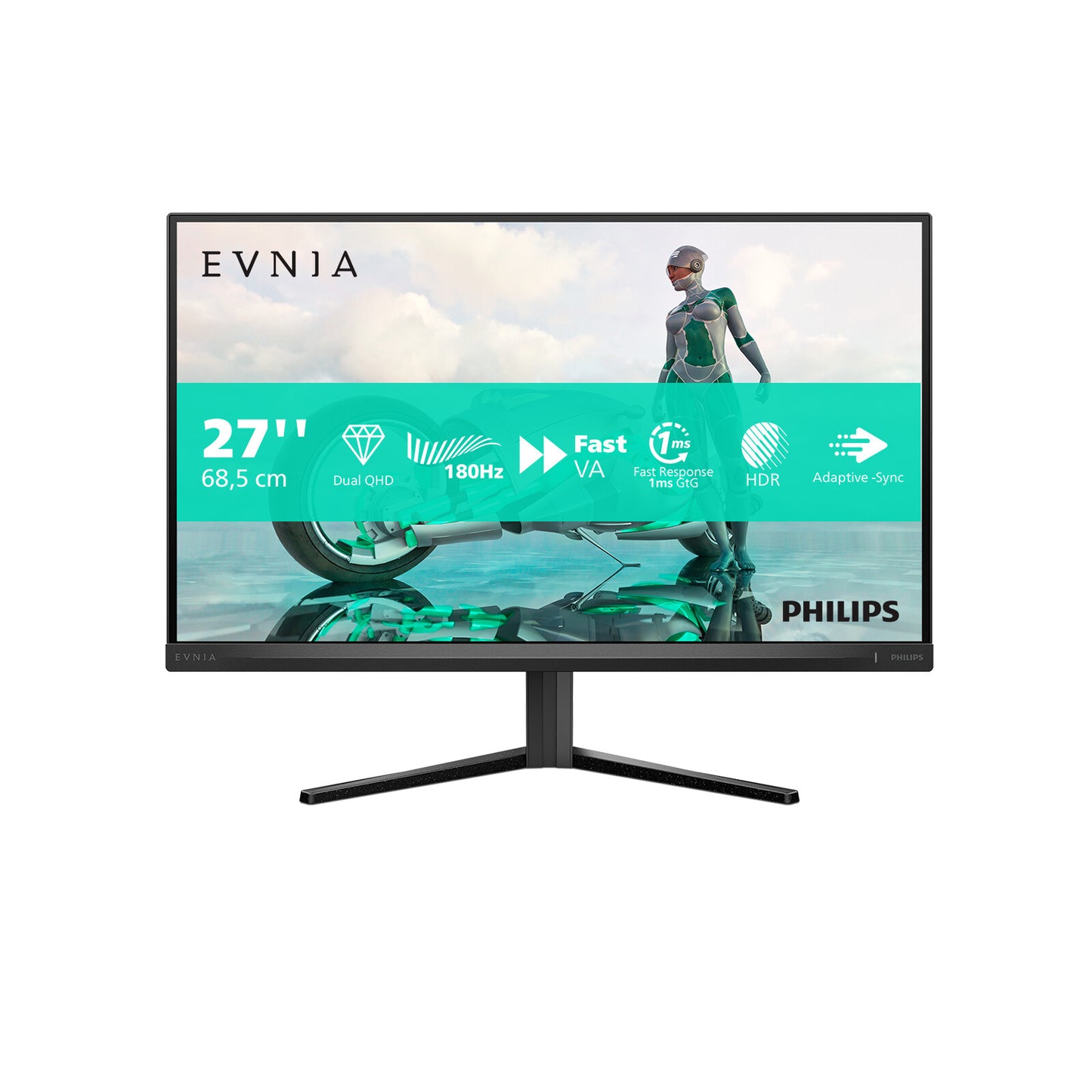 Philips Evnia 27M2N3500NL/00 LED display 68,6 cm (27") 2560 x 1440 pixlar Quad HD LCD Grå
