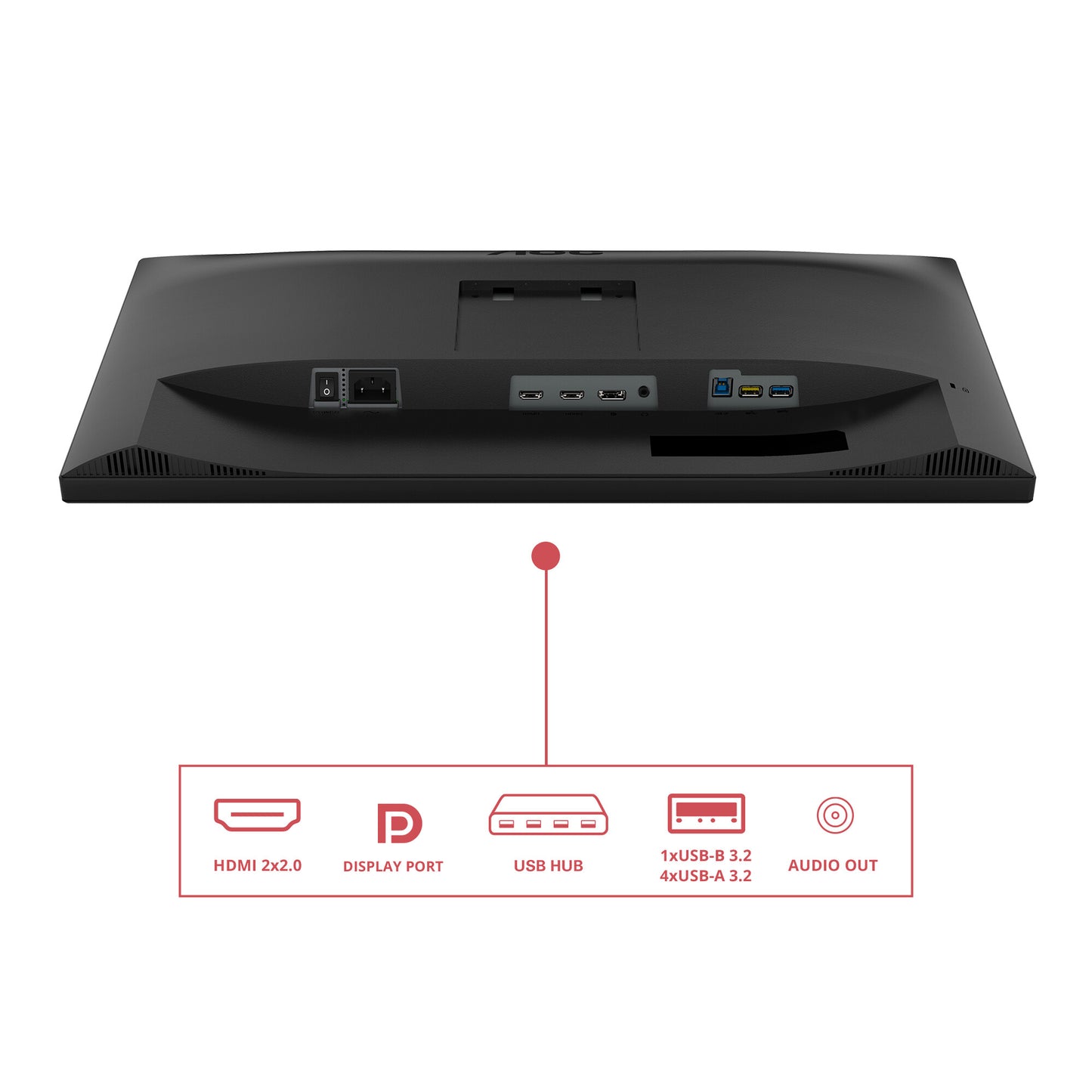 AOC E3 U27E3UF platta pc-skärmar 68,6 cm (27") 3840 x 2160 pixlar 4K Ultra HD LED Svart