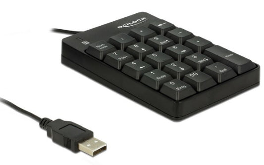 DeLOCK 12481 numeriskt tangentbord Universal USB Svart