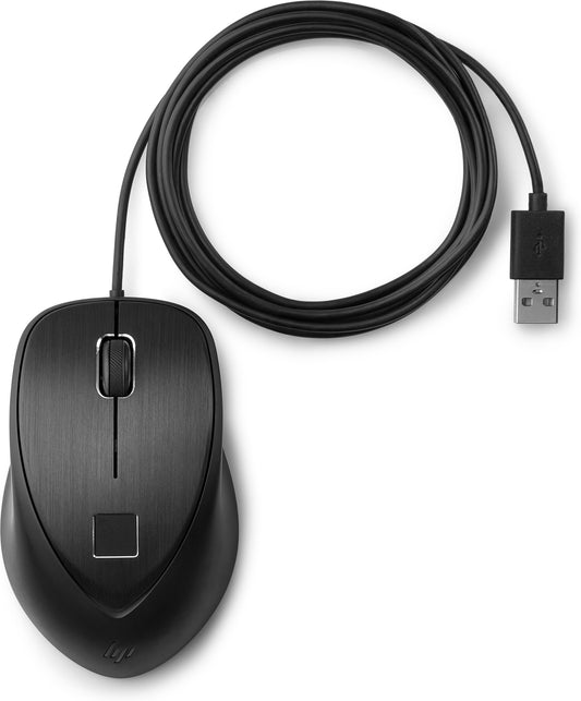 HP USB-mus med fingeravtrycksläsare