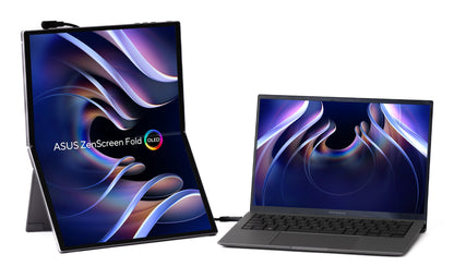 ASUS ZenScreen Fold OLED MQ17QH platta pc-skärmar 43,9 cm (17.3") 2560 x 1920 pixlar Quad HD Silver