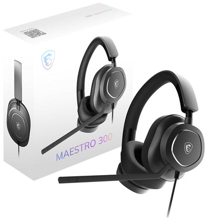 MSI Maestro 300 Headset Kabel Huvudband Spela USB Type-C / USB Type-A Svart