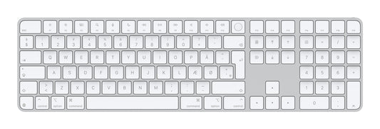 Apple Magic tangentbord Universal USB + Bluetooth QWERTY Dansk Vit