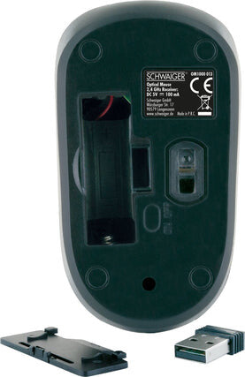 Schwaiger OM1000013 datormöss Kontor Ambidextrous RF Trådlös Optisk 1200 DPI