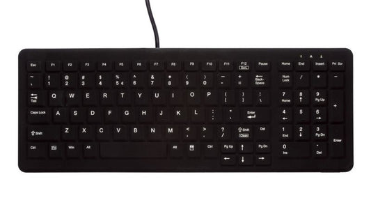 Active Key AK-CB7000F tangentbord Kontor USB QWERTZ tyska Svart