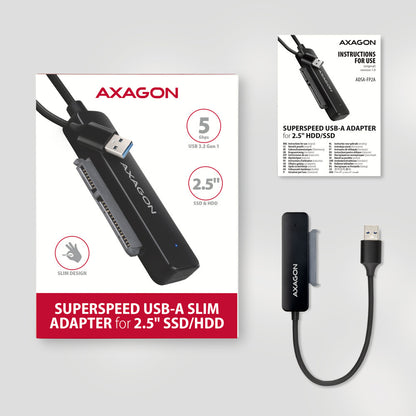 Axagon ADSA-FP2A nätverkskort/adapters SATA, USB 3.2 Gen 1 (3.1 Gen 1)