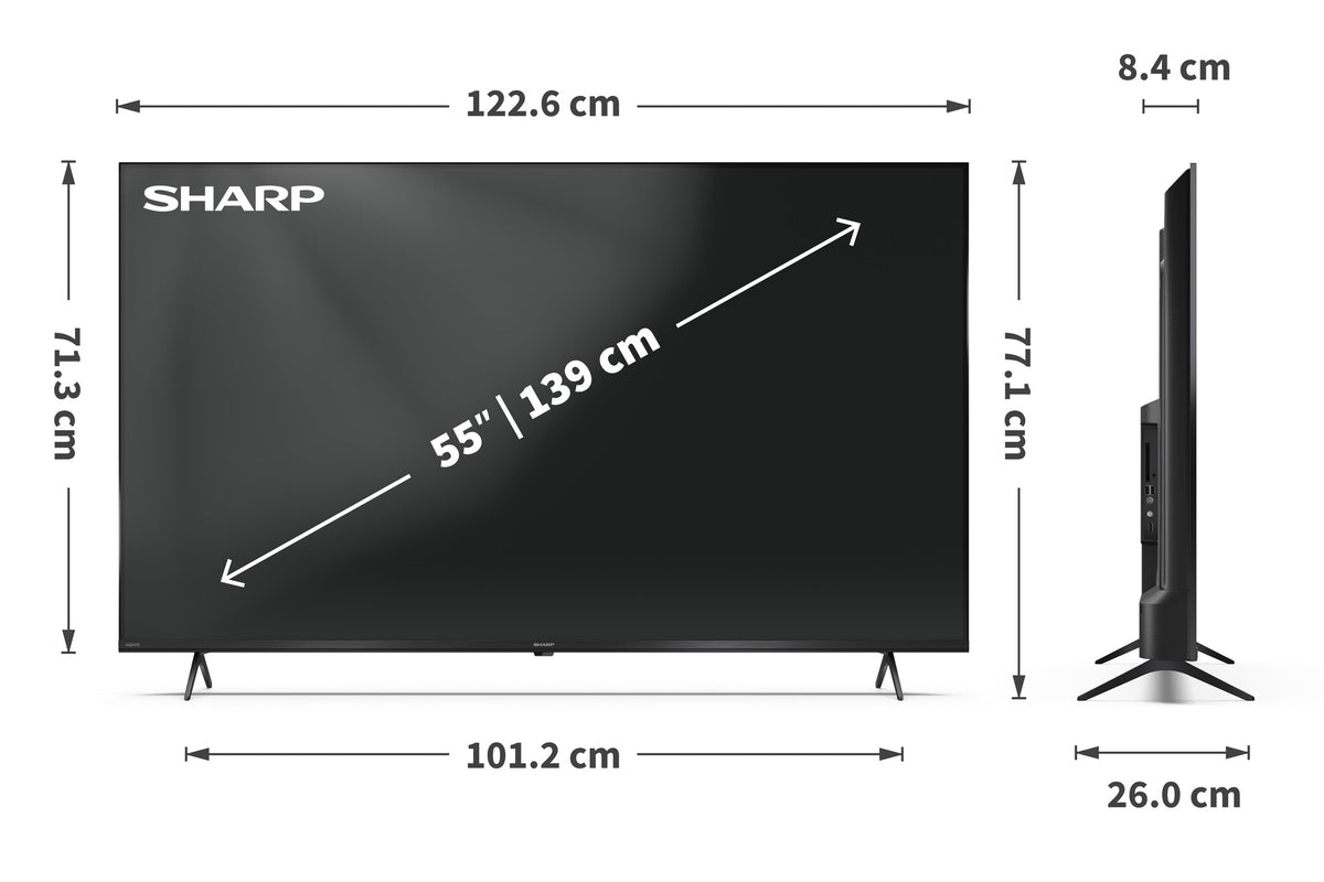 Sharp 55HP5265E TV-apparat 139,7 cm (55") 4K Ultra HD Smart-TV Wi-Fi Svart