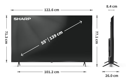 Sharp 55HP5265E TV-apparat 139,7 cm (55") 4K Ultra HD Smart-TV Wi-Fi Svart