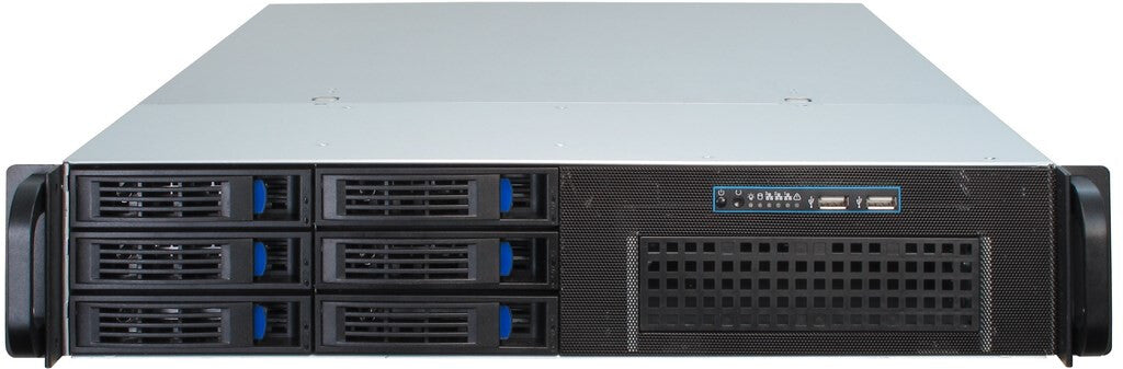 Inter-Tech IPC 2U-2406 Ställning Svart, Silver
