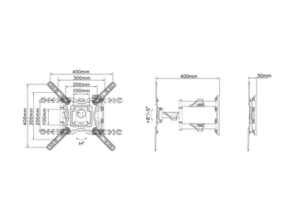 Multibrackets 0839 tv-fäste 139,7 cm (55") Svart