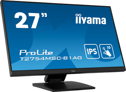 iiyama ProLite T2754MSC-B1AG platta pc-skärmar 68,6 cm (27") 1920 x 1080 pixlar Full HD LED Pekskärm Flera användare Svart
