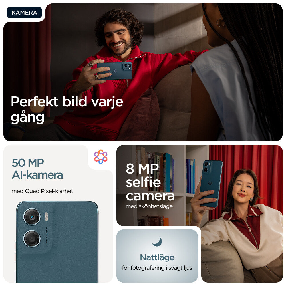 Motorola moto g06 power 17,5 cm (6.88") Dubbla SIM-kort Android 15 4G USB Type-C 4 GB 64 GB 7000 mAh Blå
