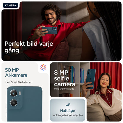 Motorola moto g06 power 17,5 cm (6.88") Dubbla SIM-kort Android 15 4G USB Type-C 4 GB 64 GB 7000 mAh Blå