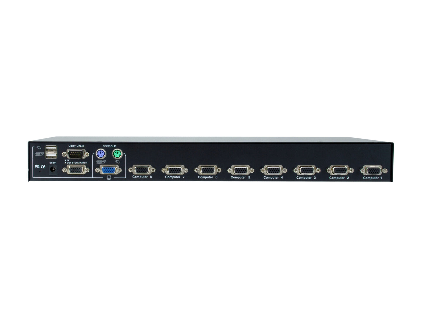 LevelOne KVM-3208 KVM-switchar Rackmontering Svart
