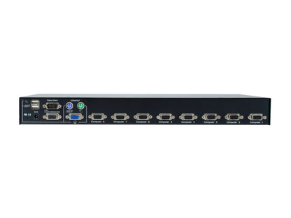 LevelOne KVM-3208 KVM-switchar Rackmontering Svart