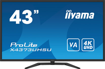 iiyama ProLite X4373UHSU-B1 platta pc-skärmar 108 cm (42.5") 3840 x 2160 pixlar 4K Ultra HD Svart