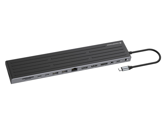 Conceptronic DONN32B dockningsstationer för bärbara datorer Kabel USB 3.2 Gen 1 (3.1 Gen 1) Type-C Grå, Silver