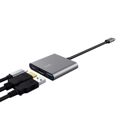Trust Dalyx USB 3.2 Gen 1 (3.1 Gen 1) Type-C Aluminium, Svart