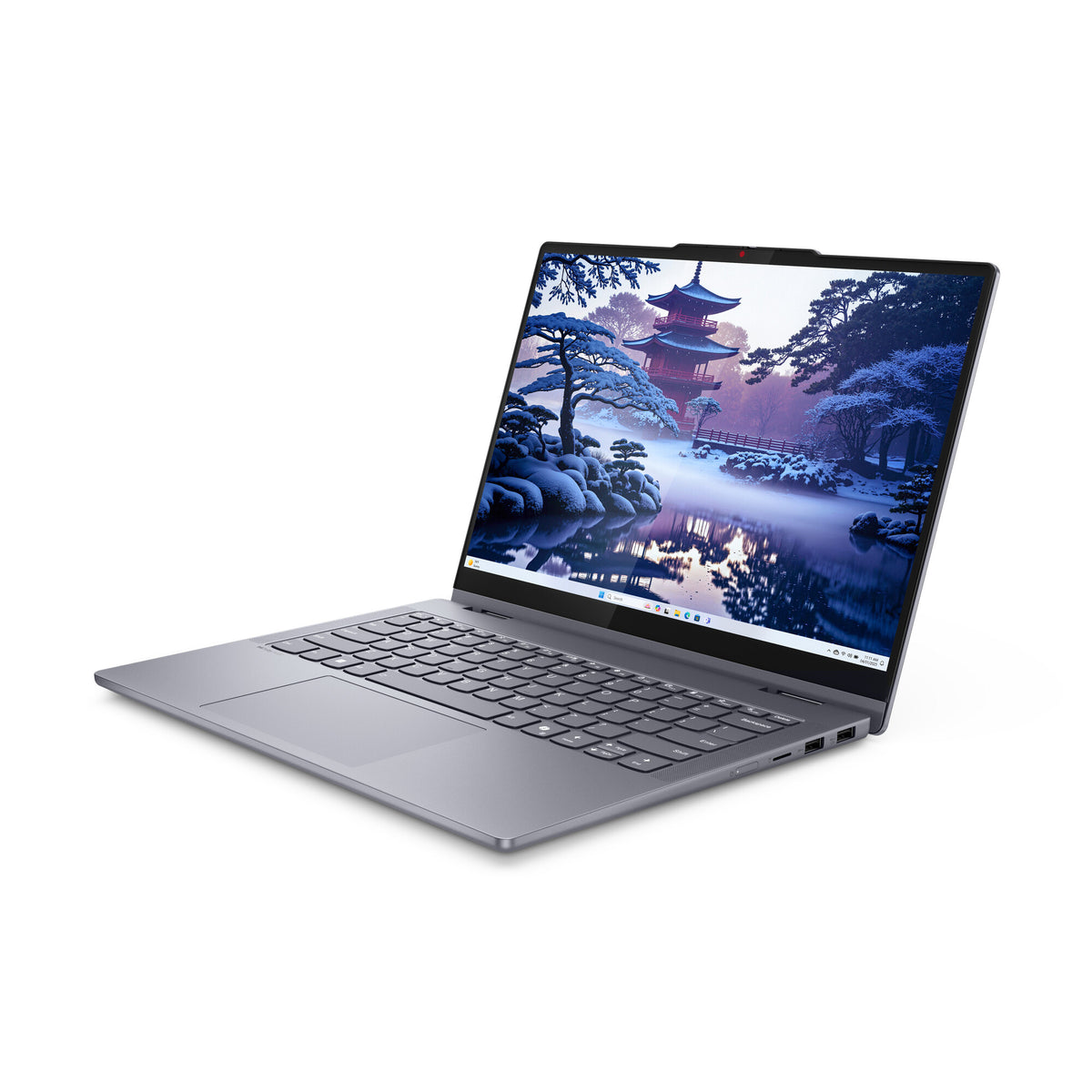 Lenovo IdeaPad 5 2-in-1 14IAL10 Intel Core Ultra 5 225H Hybrid (2-i-1) 35,6 cm (14") Pekskärm WUXGA 16 GB LPDDR5x-SDRAM 512 GB SSD Wi-Fi 7 (802.11be) Windows 11 Home tyska Grå