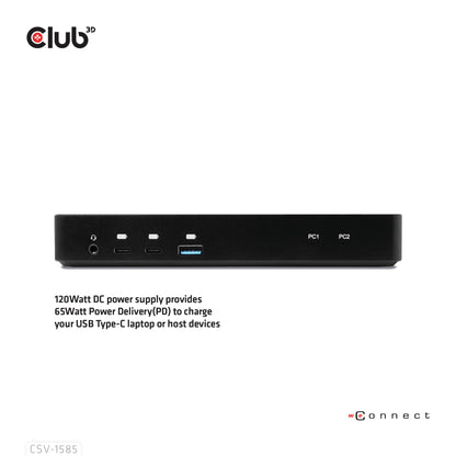 CLUB3D CSV-1585 KVM-switchar Svart