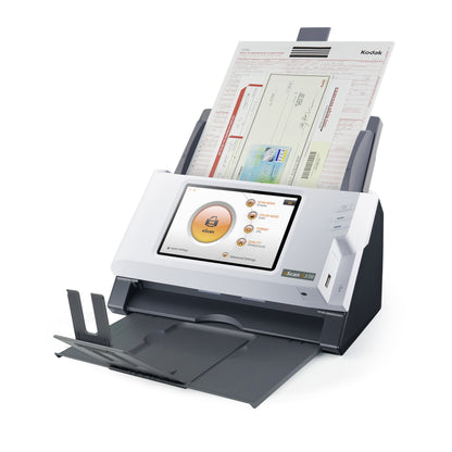 Plustek eScan A350 Essential ADF-skanner 600 x 600 DPI A4 Svart, Vit